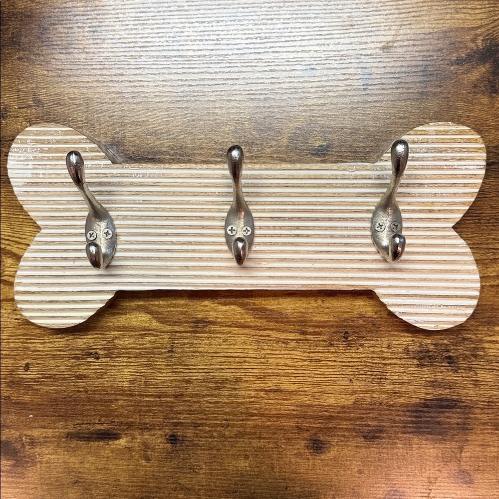 Key Coat Leash Hanging Rack 3 Hooks - Picture 2 of 5